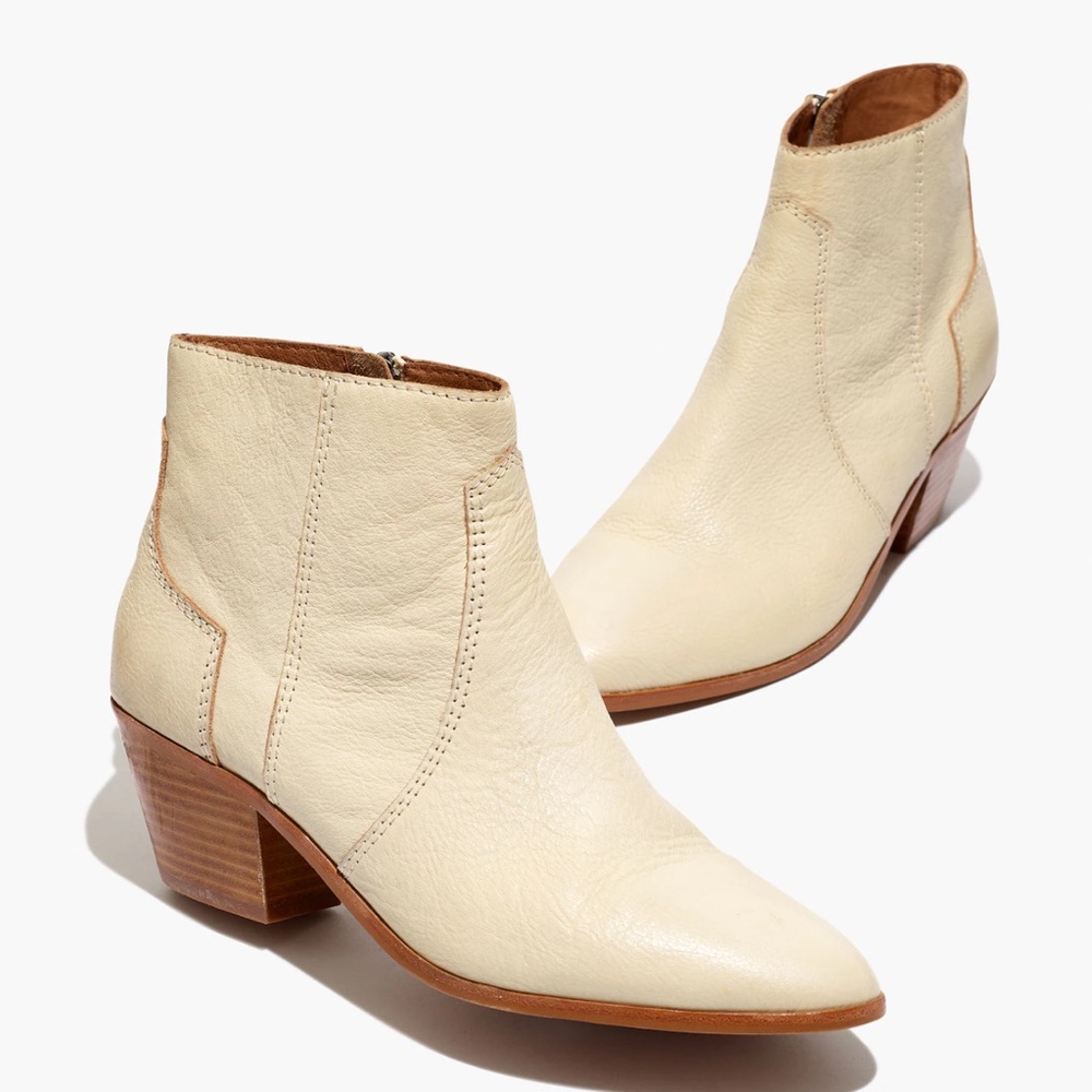NWOT Madewell The Western Boot in Leather, Color: Vintage Canvas, Size: 7.5
